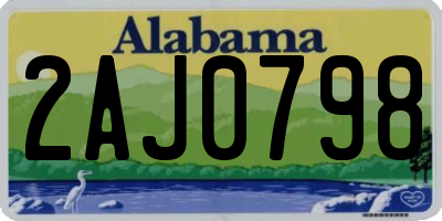 AL license plate 2AJ0798