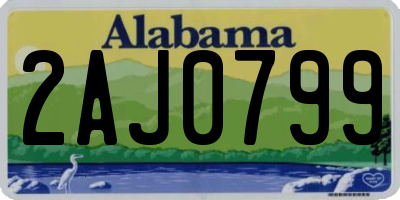 AL license plate 2AJ0799