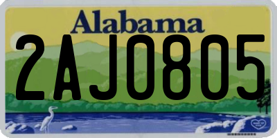 AL license plate 2AJ0805