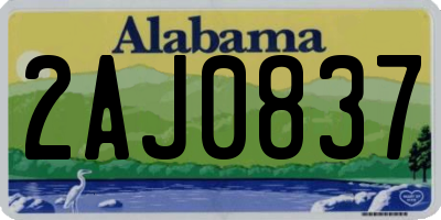 AL license plate 2AJ0837