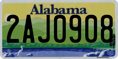 AL license plate 2AJ0908