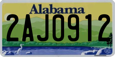 AL license plate 2AJ0912
