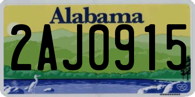AL license plate 2AJ0915
