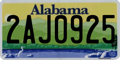 AL license plate 2AJ0925