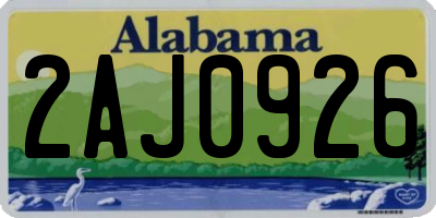 AL license plate 2AJ0926