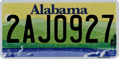 AL license plate 2AJ0927