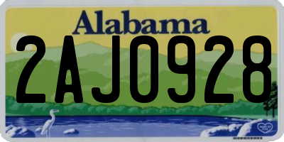AL license plate 2AJ0928