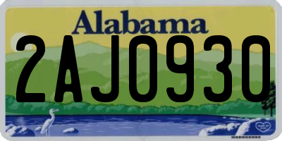 AL license plate 2AJ0930