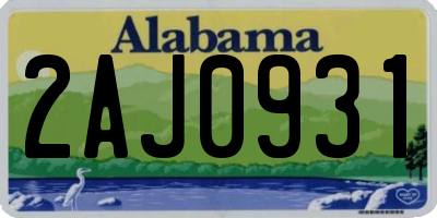AL license plate 2AJ0931
