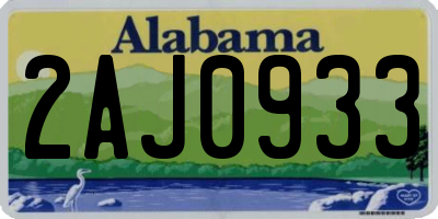 AL license plate 2AJ0933