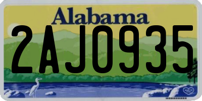 AL license plate 2AJ0935