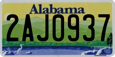 AL license plate 2AJ0937
