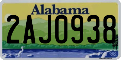 AL license plate 2AJ0938