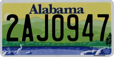 AL license plate 2AJ0947