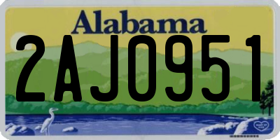 AL license plate 2AJ0951