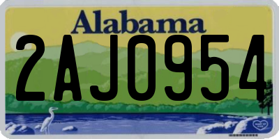AL license plate 2AJ0954
