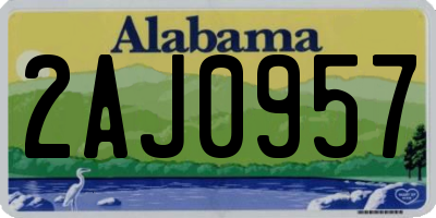 AL license plate 2AJ0957