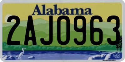 AL license plate 2AJ0963