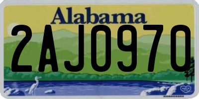 AL license plate 2AJ0970