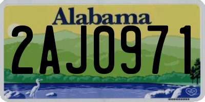 AL license plate 2AJ0971