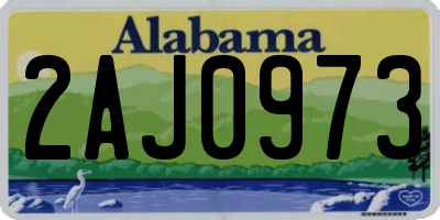 AL license plate 2AJ0973