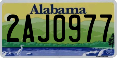 AL license plate 2AJ0977