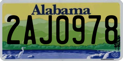 AL license plate 2AJ0978