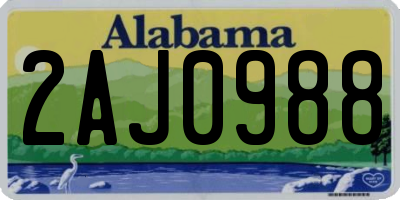 AL license plate 2AJ0988