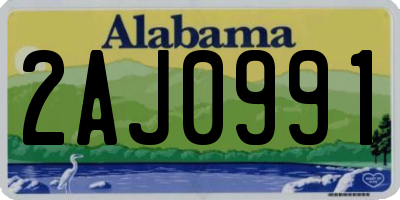 AL license plate 2AJ0991
