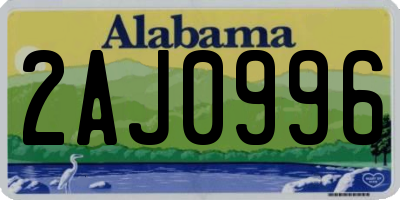 AL license plate 2AJ0996