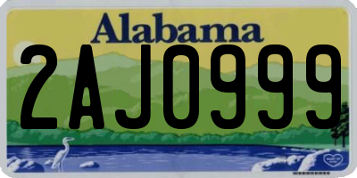 AL license plate 2AJ0999