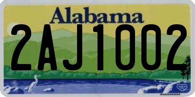 AL license plate 2AJ1002