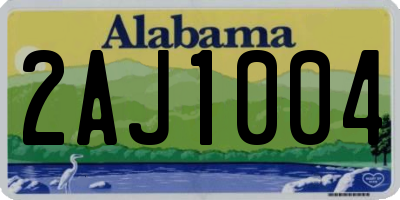 AL license plate 2AJ1004