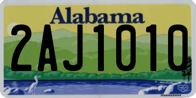 AL license plate 2AJ1010