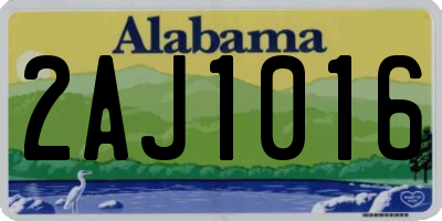 AL license plate 2AJ1016