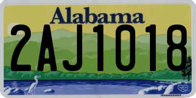AL license plate 2AJ1018