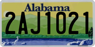 AL license plate 2AJ1021
