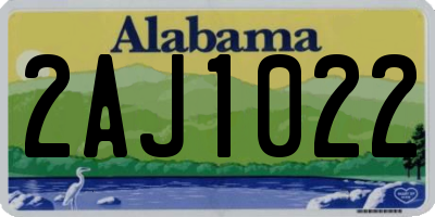 AL license plate 2AJ1022