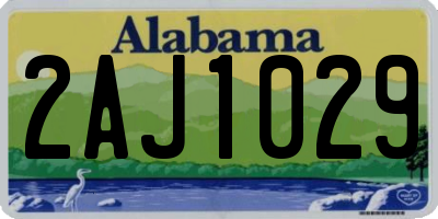 AL license plate 2AJ1029