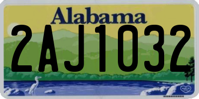 AL license plate 2AJ1032