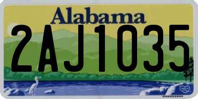 AL license plate 2AJ1035