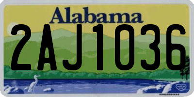 AL license plate 2AJ1036