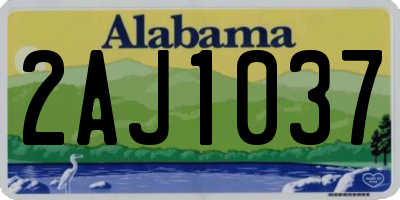 AL license plate 2AJ1037