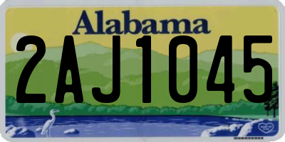 AL license plate 2AJ1045