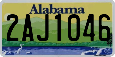 AL license plate 2AJ1046