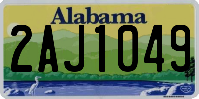 AL license plate 2AJ1049