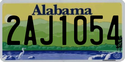 AL license plate 2AJ1054