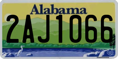 AL license plate 2AJ1066