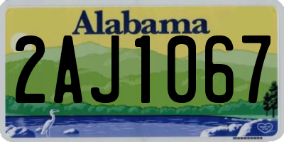 AL license plate 2AJ1067