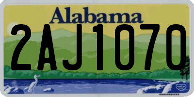 AL license plate 2AJ1070